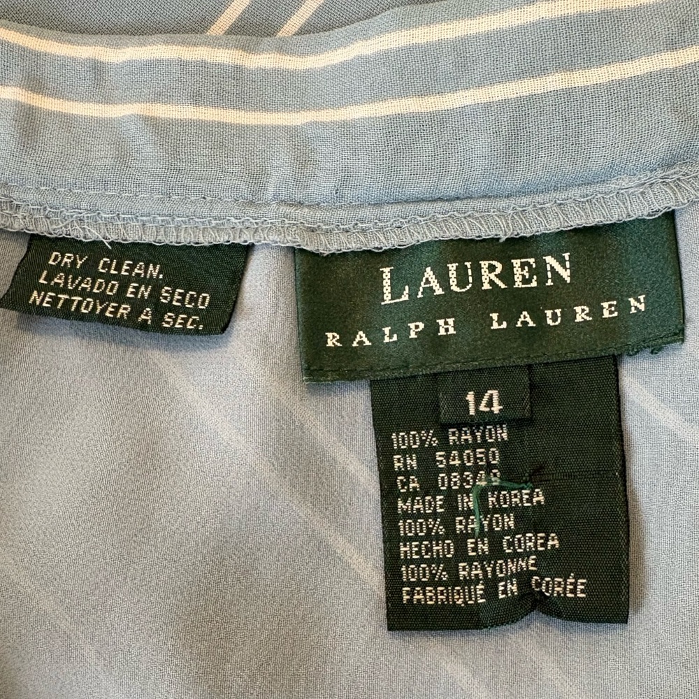 Lauren Ralph Lauren Shelter Island Blue and White A-Line Skirt NWT - Picture 10 of 13